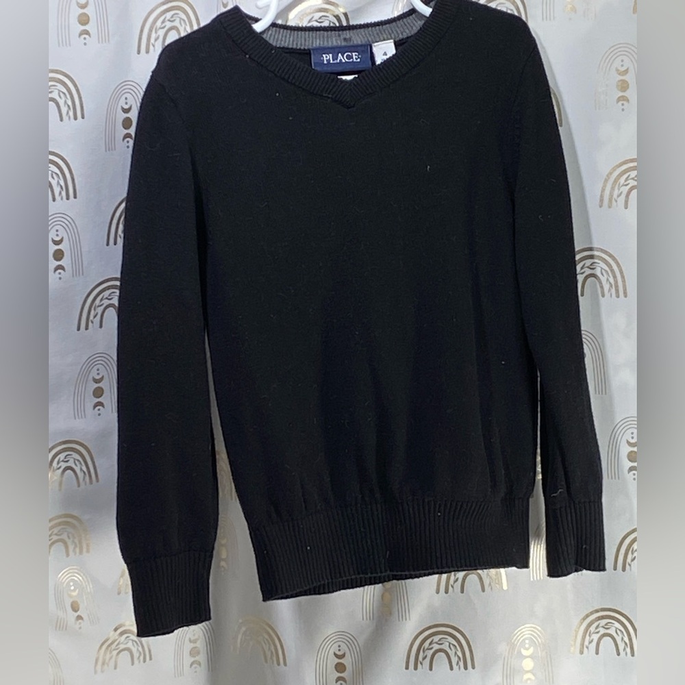 Place Men's V-Neck Black Sweater